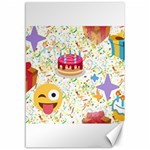 happy Birthday emoji Canvas 12  x 18 