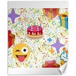 happy Birthday emoji Canvas 16  x 20 