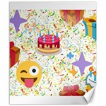 happy Birthday emoji Canvas 20  x 24 