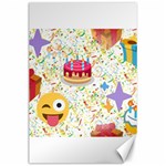 happy Birthday emoji Canvas 24  x 36 