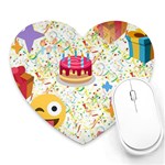 happy Birthday emoji Heart Mousepad