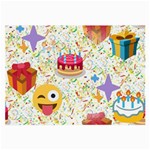 happy Birthday emoji Large Glasses Cloth