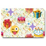 happy Birthday emoji Large Doormat