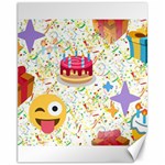 happy Birthday emoji Canvas 11  x 14 