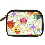 happy Birthday emoji Digital Camera Leather Case