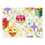 happy Birthday emoji Double Sided Flano Blanket (Mini)