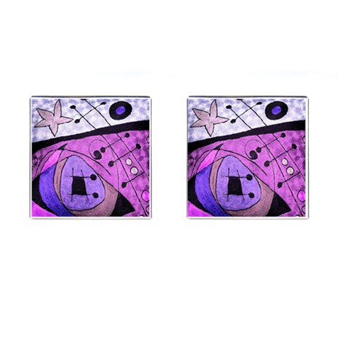 Abstract Mirage Purple Pink Art from ArtsNow.com Front(Pair)