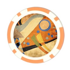 Abstract Modern Orange Hue Geometric Art from ArtsNow.com Back