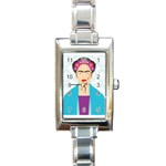 Frida Kahlo Rectangle Italian Charm Watch