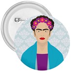 Frida Kahlo 3  Button