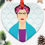 Frida Kahlo Ornament (Heart)