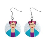 Frida Kahlo 1  Button Earrings