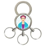 Frida Kahlo 3-Ring Key Chain