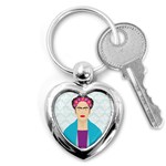 Frida Kahlo Key Chain (Heart)