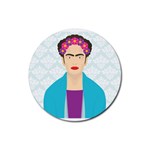 Frida Kahlo Rubber Coaster (Round)