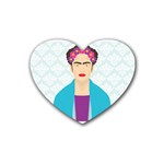 Frida Kahlo Rubber Coaster (Heart)