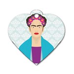 Frida Kahlo Dog Tag Heart (Two Sides)