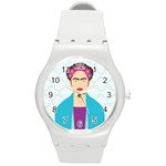 Frida Kahlo Round Plastic Sport Watch (M)