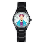 Frida Kahlo Stainless Steel Round Watch