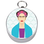 Frida Kahlo Silver Compass