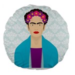 Frida Kahlo Large 18  Premium Flano Round Cushion 