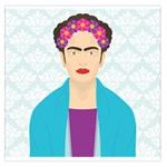 Frida Kahlo Large Satin Scarf (Square)