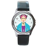 Frida Kahlo Round Metal Watch