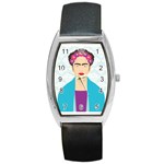 Frida Kahlo Barrel Style Metal Watch