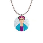 Frida Kahlo 1  Button Necklace