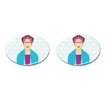 Frida Kahlo Cufflinks (Oval)