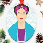 Frida Kahlo Oval Ornament (Two Sides)