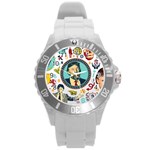 Donald Trump Round Plastic Sport Watch (L)