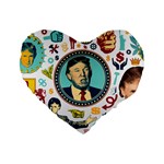 Donald Trump Standard 16  Premium Heart Shape Cushion 