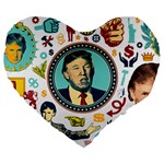 Donald Trump Large 19  Premium Heart Shape Cushion