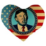 Donald Trump For President Large 19  Premium Heart Shape Cushion