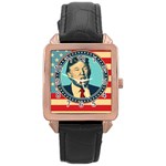 Donald Trump For President Rose Gold Leather Watch 