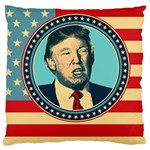 Donald Trump For President Large Flano Cushion Case (One Side)