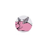 Flying Pig 1  Mini Button