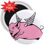 Flying Pig 3  Magnet (10 pack)