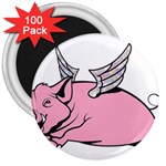 Flying Pig 3  Magnet (100 pack)