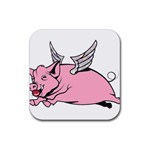 Flying Pig Rubber Coaster (Square)