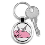 Flying Pig Key Chain (Round)