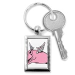 Flying Pig Key Chain (Rectangle)