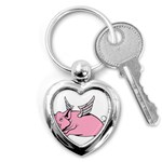 Flying Pig Key Chain (Heart)