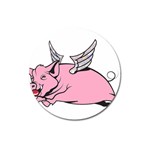 Flying Pig Magnet 3  (Round)