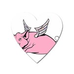 Flying Pig Magnet (Heart)