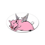 Flying Pig Sticker Oval (10 pack)