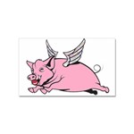 Flying Pig Sticker Rectangular (10 pack)