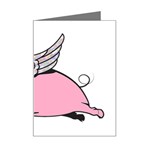 Flying Pig Mini Greeting Card