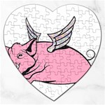 Flying Pig Jigsaw Puzzle (Heart)